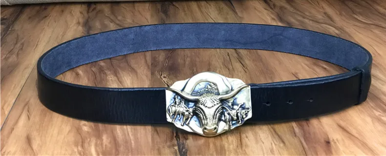Ремень быка с пряжкой толстый кожаный ремень мужские джинсы Ceinture Homme Riem мужской ремень Riem дизайнерские ремни мужские высокого качества MBT0557
