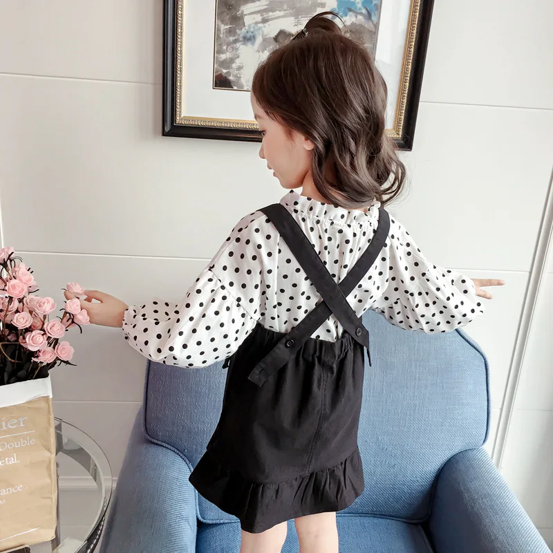 Детская одежда для девочек весна-осень 2019 новый корейский милый женский топ и в