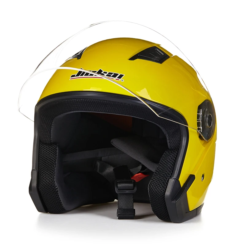 Шлем мото rcycle с открытым лицом для мотоцикла cicleta cascos para мото гоночный мотоцикл JIEKAI винтажные шлемы с двойным объективом