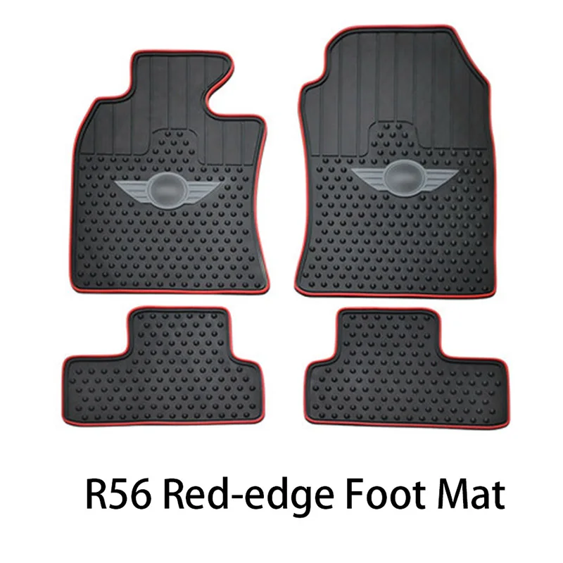 R56 Red-edge Mat Автомобильный резиновый коврик для пола, коврик для Карго, декор для BWM Mini Cooper One d Countryman F54 F55 F56 F60 R55 R56 R60, автомобильные аксессуары - Название цвета: R56 Red-edge Mat
