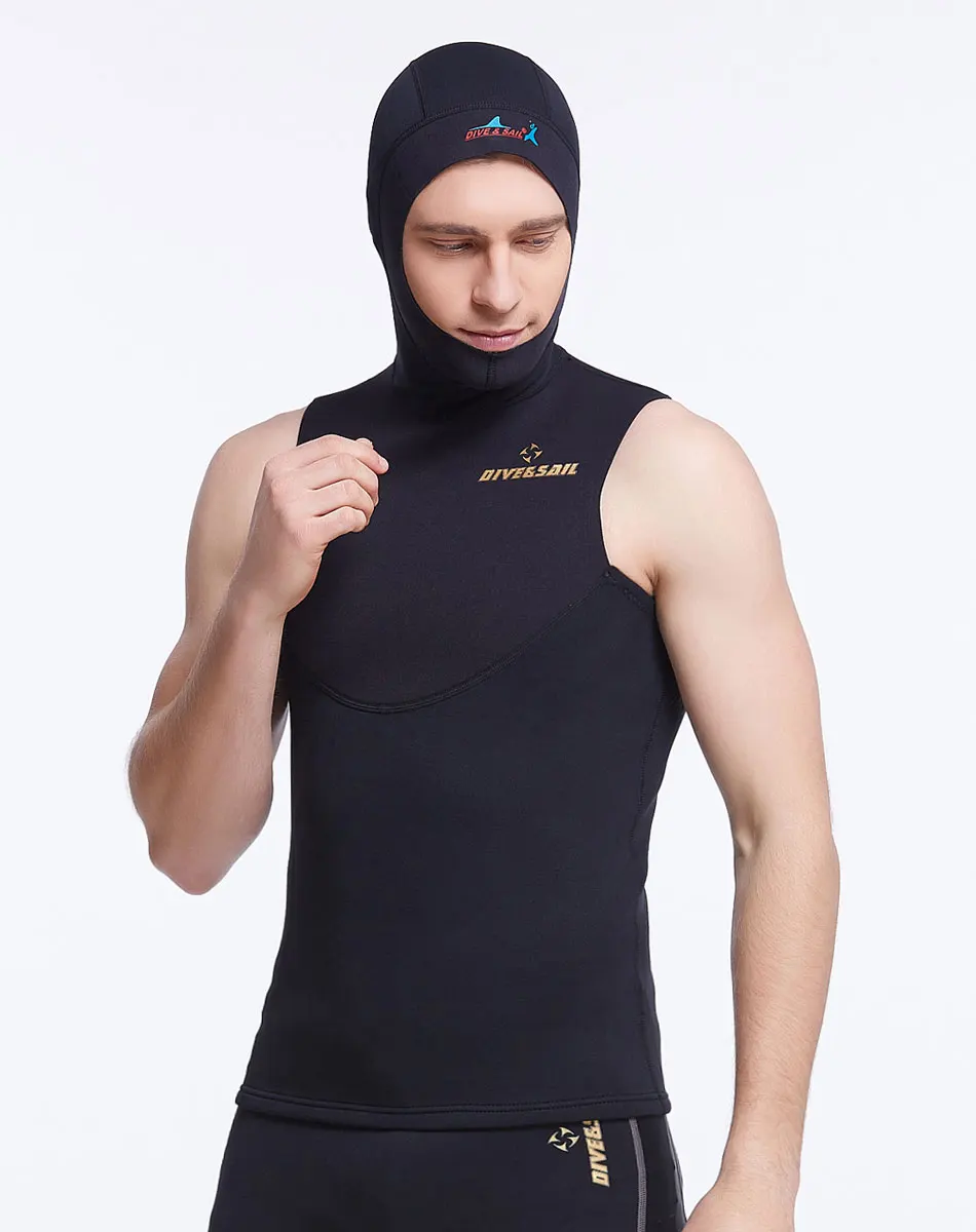 Неопреновая куртка 3 мм гидрокостюм верхняя черная передняя молния для