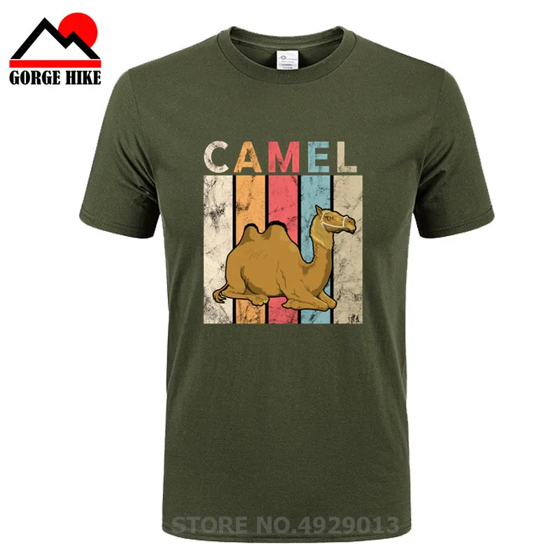 Футболка Desert Animal Мужская Camel с принтом фараона коротким рукавом мультфильм для