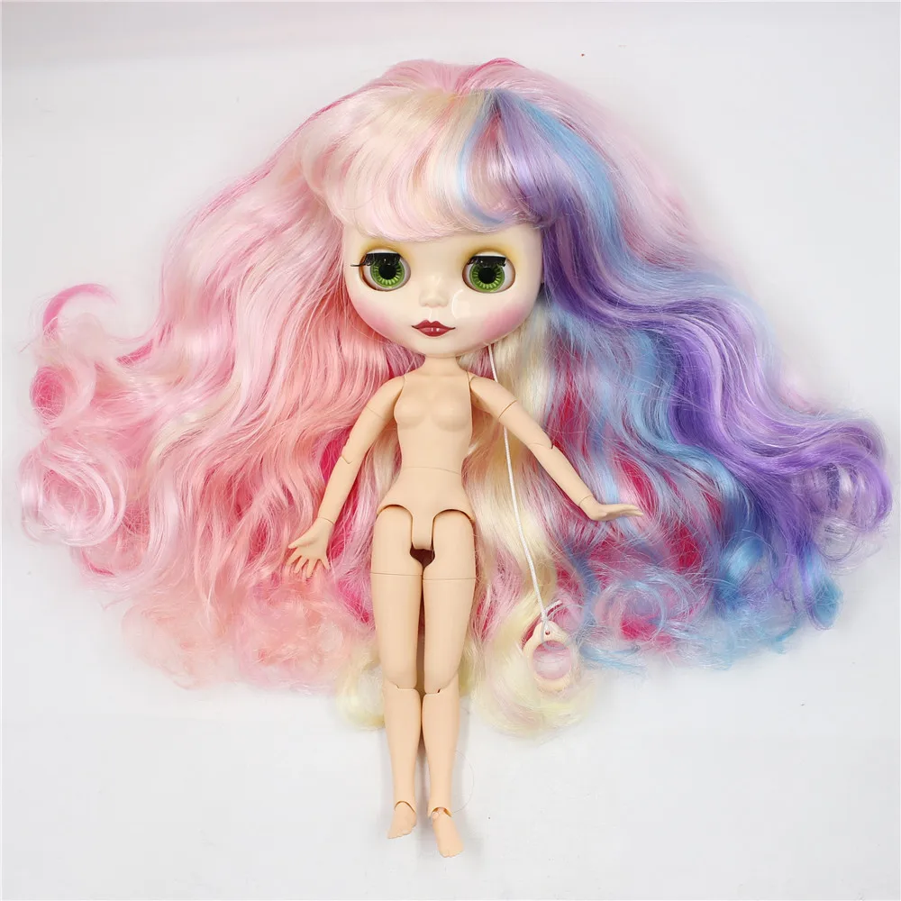 Ледяная кукла DBS Blyth радужные волосы для суставов тела 1/6 bjd 30 см белая кожа|joint