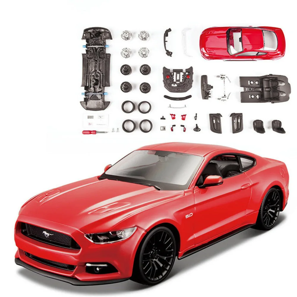 Maisto 1:24 FORD MUSTANG GT сборка DIY гоночный автомобиль игрушка литая под давлением Модель наборы в коробке