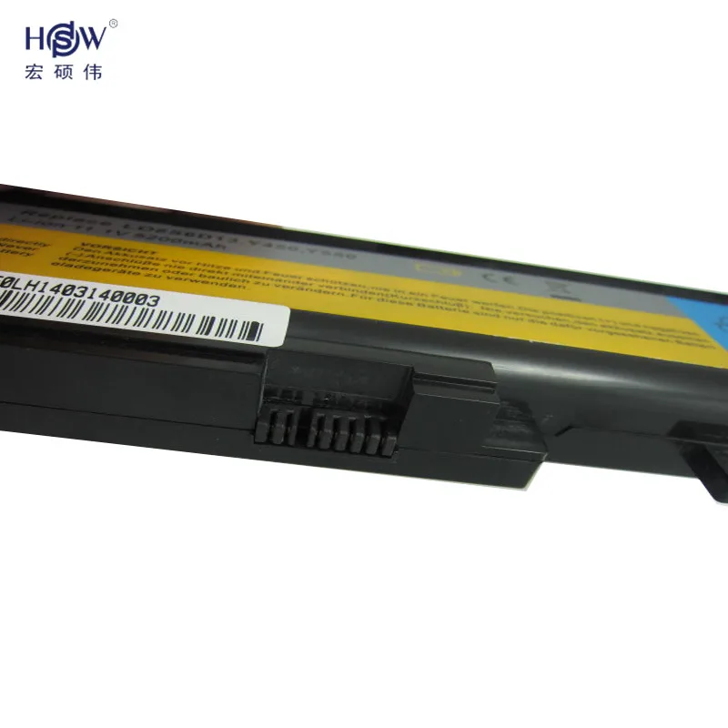 HSW 11 1 V 5200mah Аккумулятор для ноутбука Lenovo Ideapad Y450 Y450A Y450G Y550 Y550A Y550P 55Y2054 L08L6D13 L08O6D13