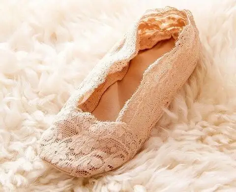 100 пар/лот женский в Корейском стиле Повседневная кружевная носки-башмачки