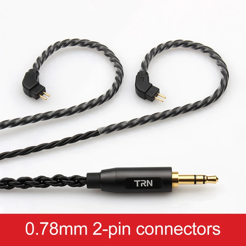 Для TRN 0,75 мм 0,78 мм MMCX HiFi Качество звука 6 нитей проволоки тканый высококачественный штекер вокруг уха высокого класса провод кабель для гарнитуры