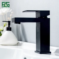 flg basin faucet single handle bathroom sink faucet black color deck mounted hot and cold water mixer tap 602 11b