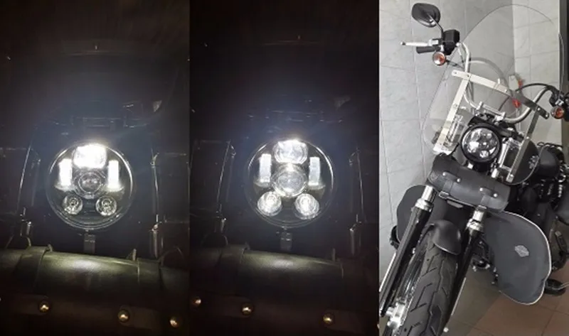 5-3/" Круглый налобный фонарь для Harley Dyna Sportster 1200 883, запчасти, указатель поворота, светильник moto r 5,75 дюймов, светодиодный проектор, мото головной светильник