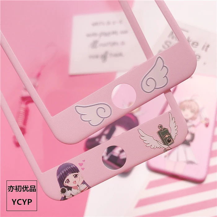 Чехол для iphone XR Cardcaptor Sakura+ пленка для экрана из закаленного стекла для iphone X XS Max 7 8 plus 6 S plus Sailor Moon+ ремешок