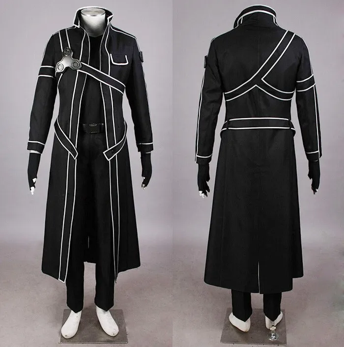 Костюм Кирито для косплея с изображением меча онлайн нагрудный бейж эмблема и