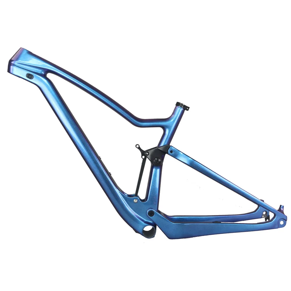Высокий модуль углеродное волокно Toray T700 Хамелеон краски дисковые тормоза MTB рама FS027 заднее пространство: 12*148 мм через ось