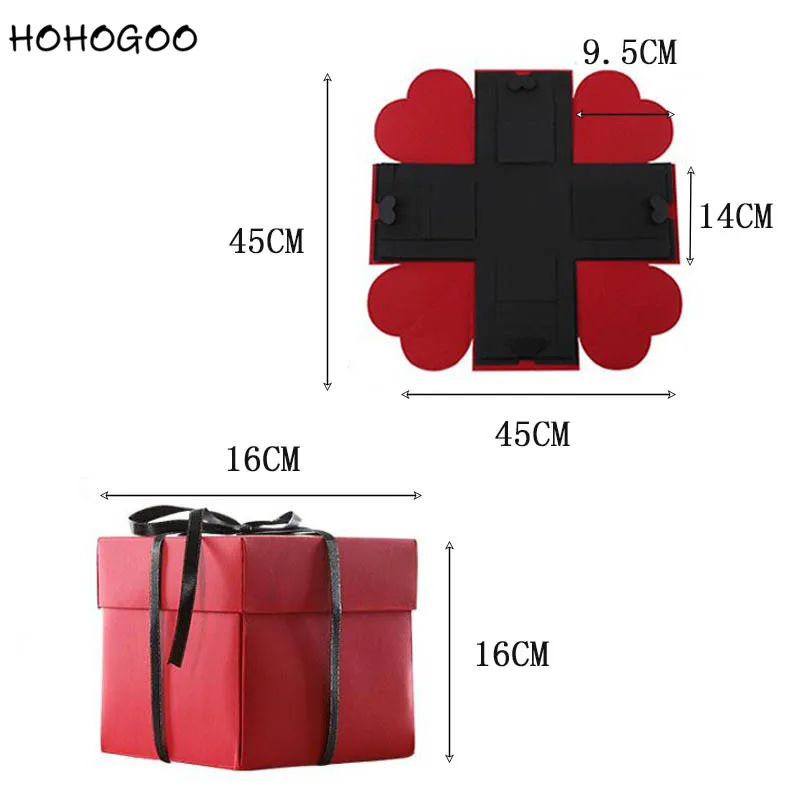 HOHOGOO 1 шт. DIY Сюрприз подарок взрыв коробка Творческий фотоальбом юбилей день