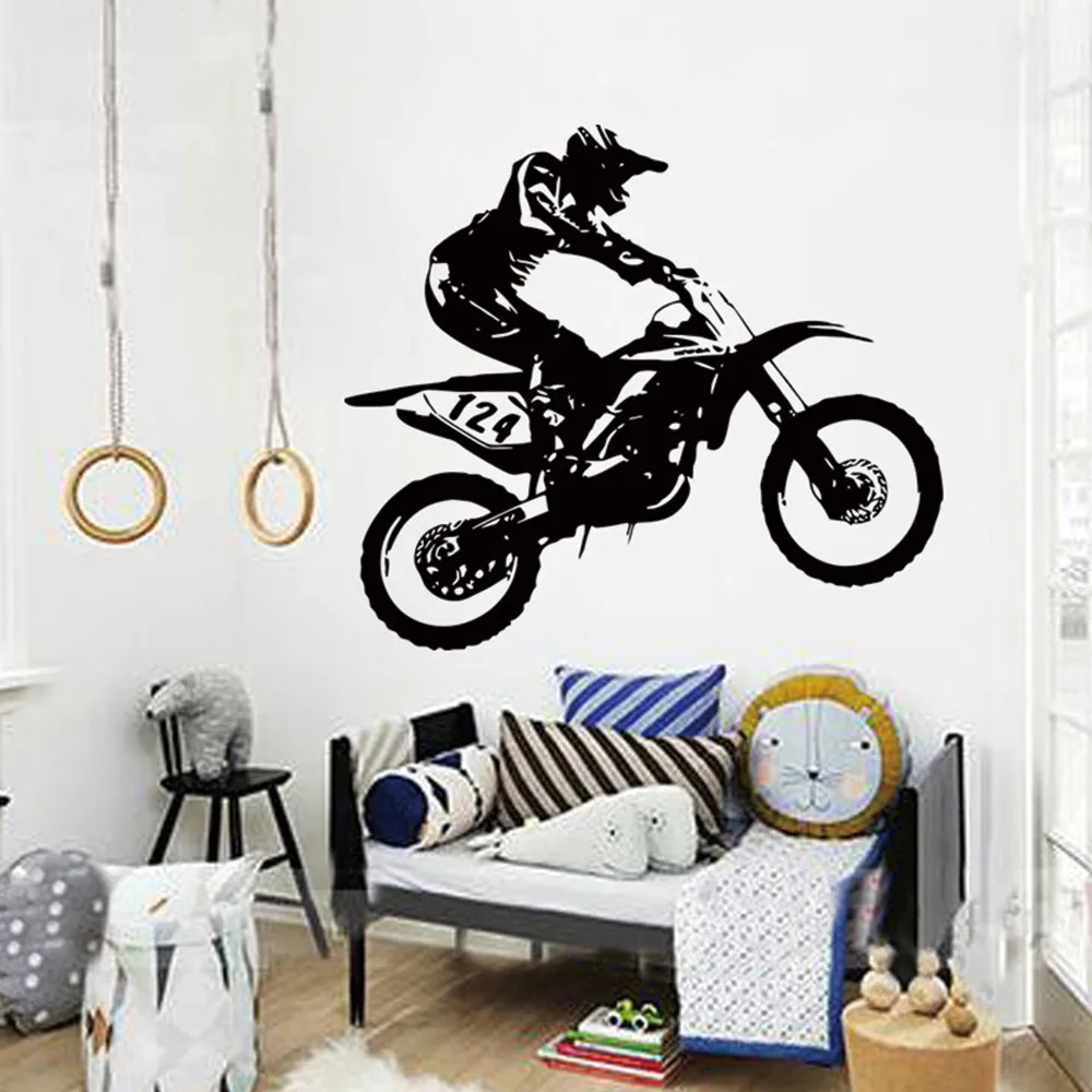 

Halloween Background Motocross Wall Sticker Removable Wallpaper Window Living Room Home Halloween Decoration Wall Stickers #763