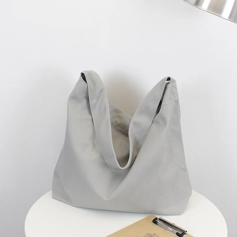 Женская Большой парусиновый многоразовая сумка для покупок Soild Экстра большая