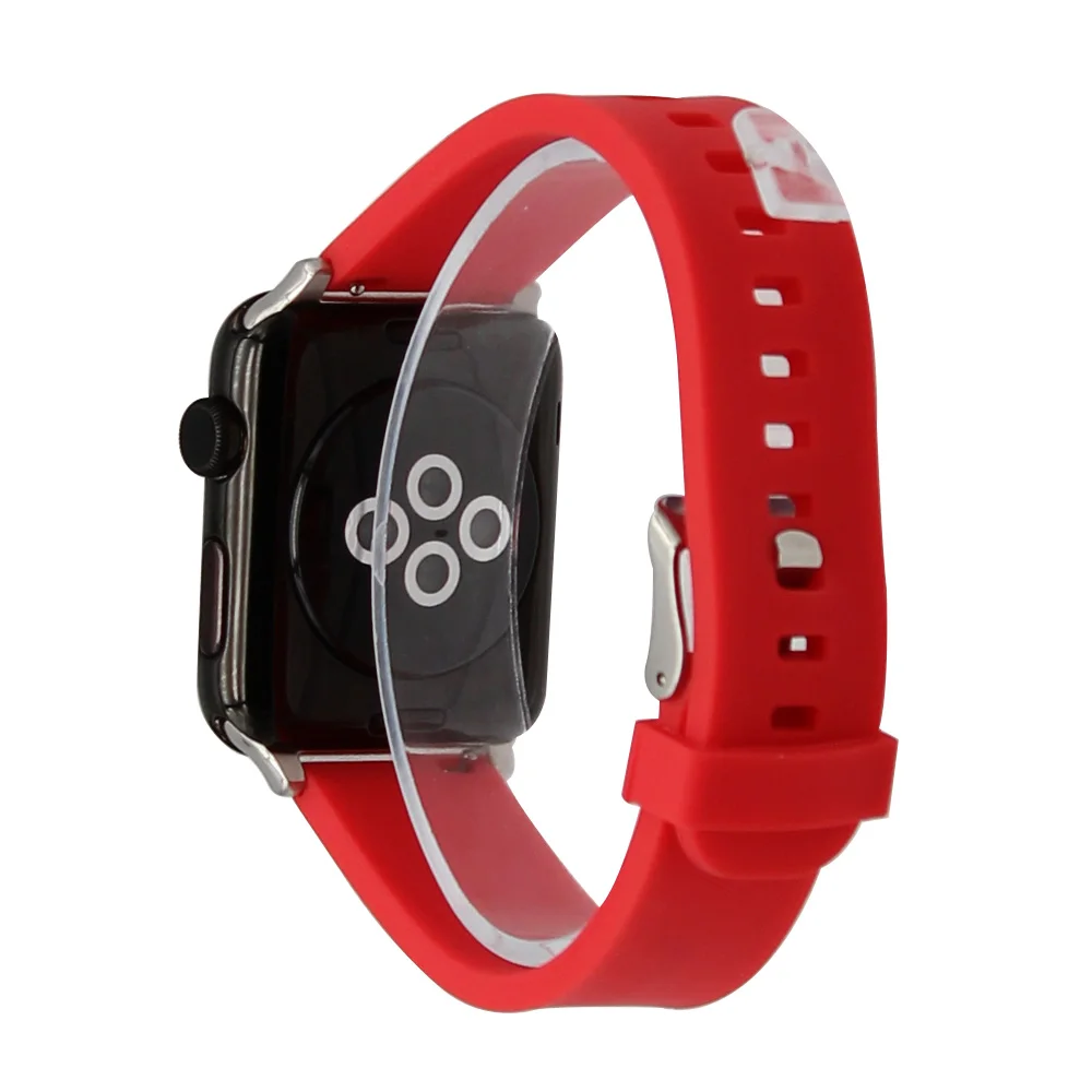 Силиконовый резиновый ремешок для наручных часов + Пружинные адаптеры iWatch Apple Watch
