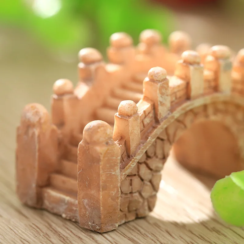 Landscape Aquarium Ornament Court BRIDGE Resin Decoration Creative Figurines | Дом и сад