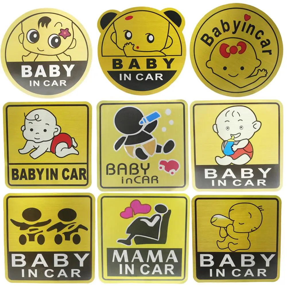 1 шт. Светоотражающая наклейка на автомобиль 11 х11 см|car sticker baby|baby in carsticker baby car |