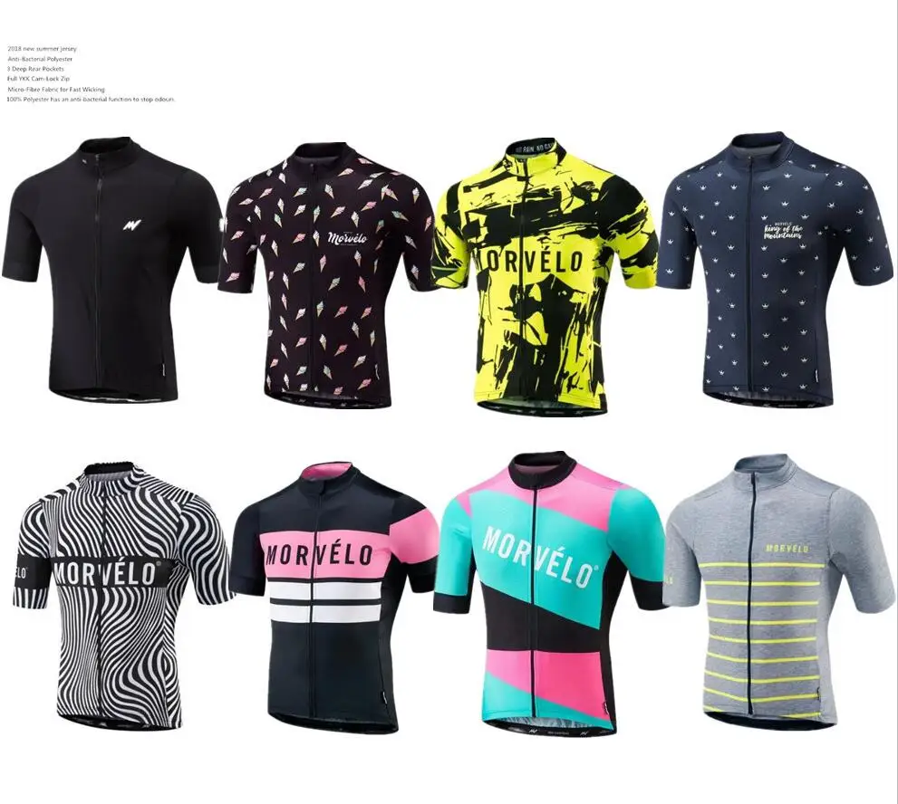 2018 morvelo Лето короткий рукав Велоспорт Джерси Топы Ropa De Ciclismo Hombre дорожный гоночный