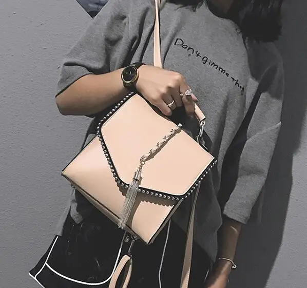 Fashion Leather Backpacks for Teenage Girls Bolsa Feminina Mochila Small Ear Women Backpack Tassel Shoulder Bags School Backpack