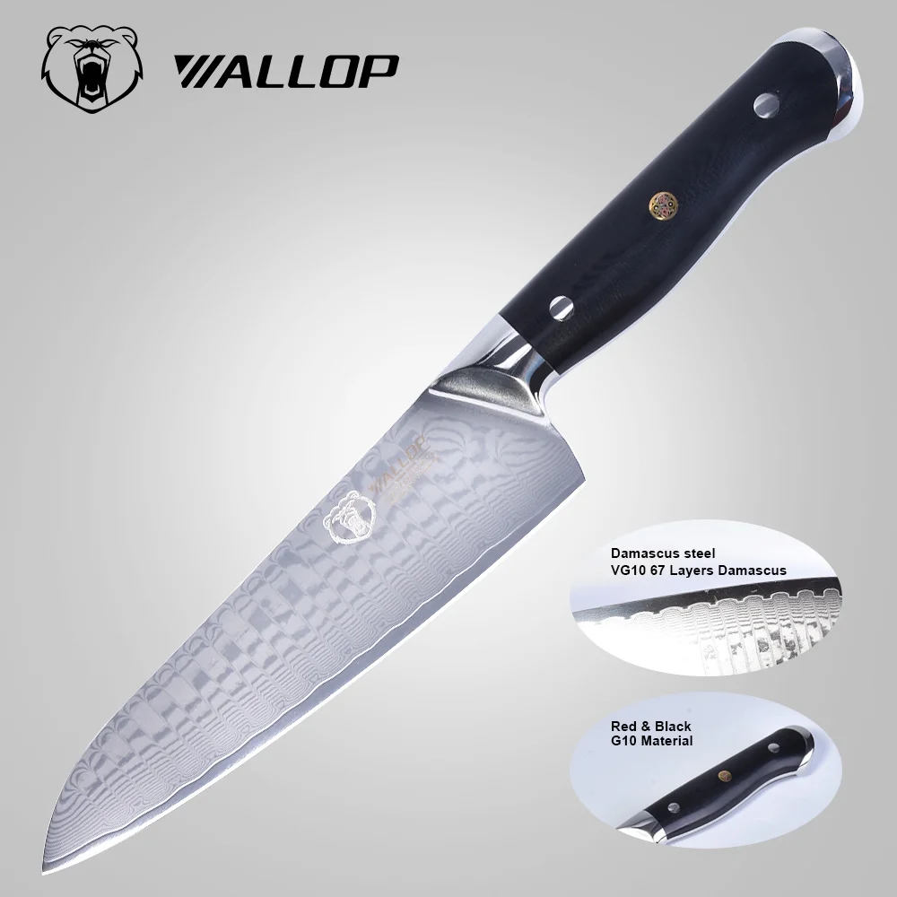 Wallop нож сантоку в японском стиле кухонный шеф повара из дамасской стали HC