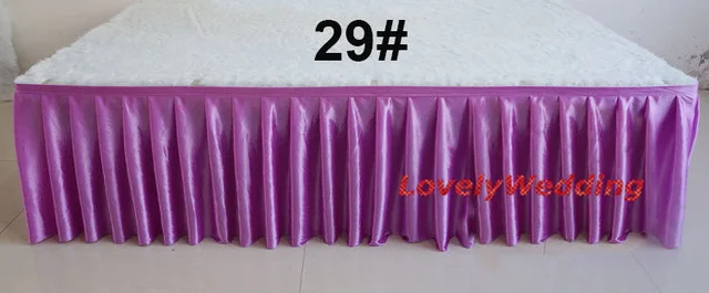 purple Ледяной шелк банкетный стол юбка Свадебный фон скатерть для стола Свадебный сценический стол плинтус украшения - Цвет: purple