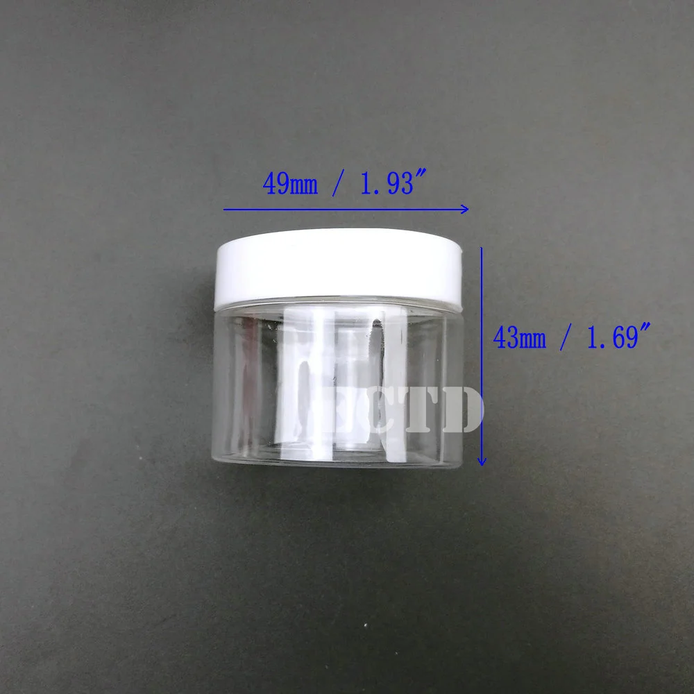 30 шт. прозрачные пластиковые бутылки с белыми крышками 50 г/мл|storage tank|plastic storage