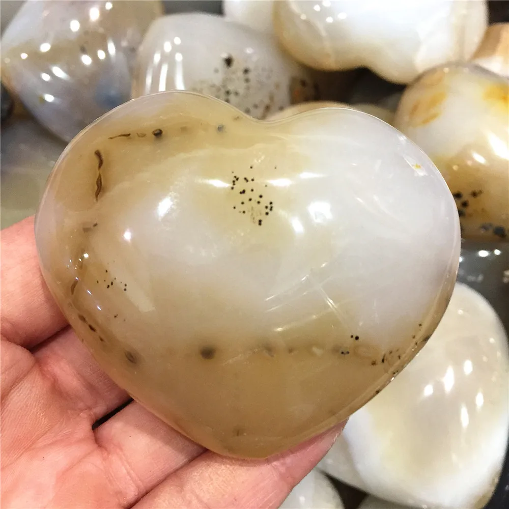 1 шт. натуральный агат сердце кристалл Love Stone Madagascar Ocean водный Агат Камень
