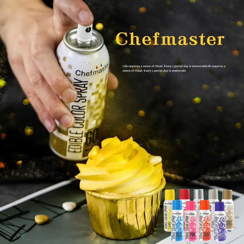 Декоративный пигмент(спрей) 42 г для пищевого торта forChefmaster для выпечки, профессиональный перламутровый цветной спрей, украшение торта