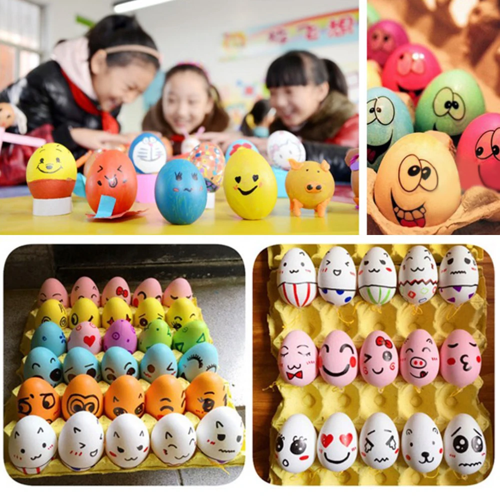 20 шт DIY пасхальные яйца красочные искусственные дети играют еда кухня игра