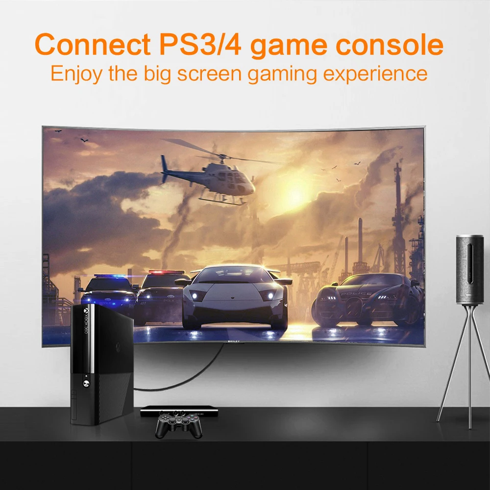 Позолоченная вилка HDMI 2,0 кабель 4K 1080P 3D HDMI к HDMI кабель из цинкового сплава, цинковый сплав 2/3/5/8/10/12 м кабель для PS4 Xbox проектор HDTV компьютера