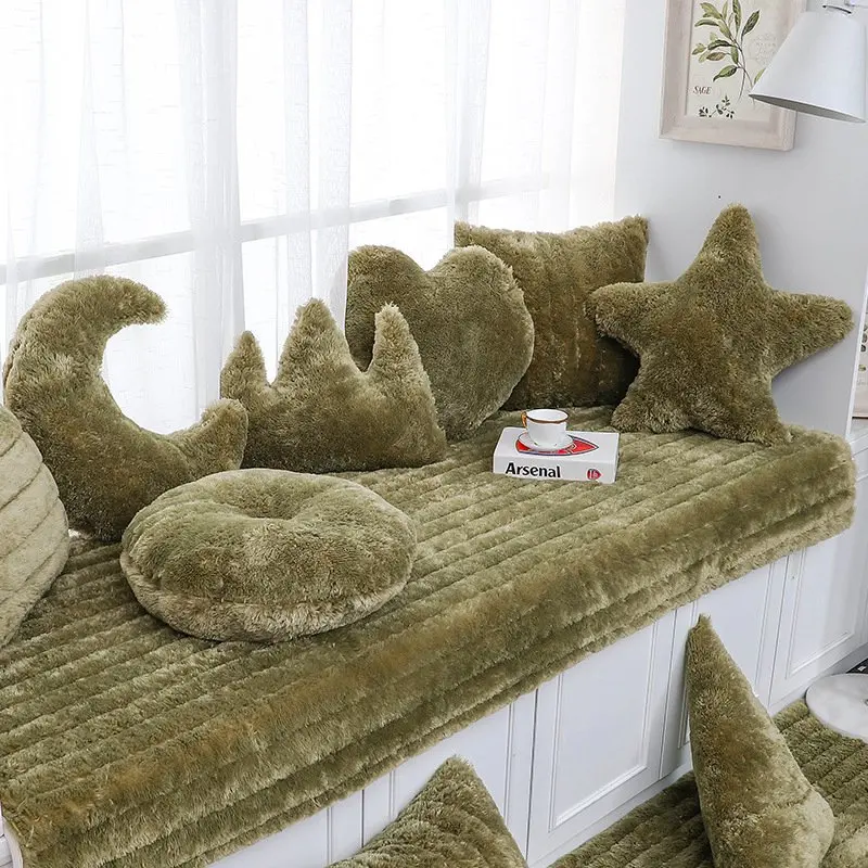 Dark green Soft Plush carpet Cloakroom Rug Bay Window/Balcony Fluffy Rug Sofa Cushion Carpet Living Room Home Decor Bedroom Carpet - Цвет: Dark green