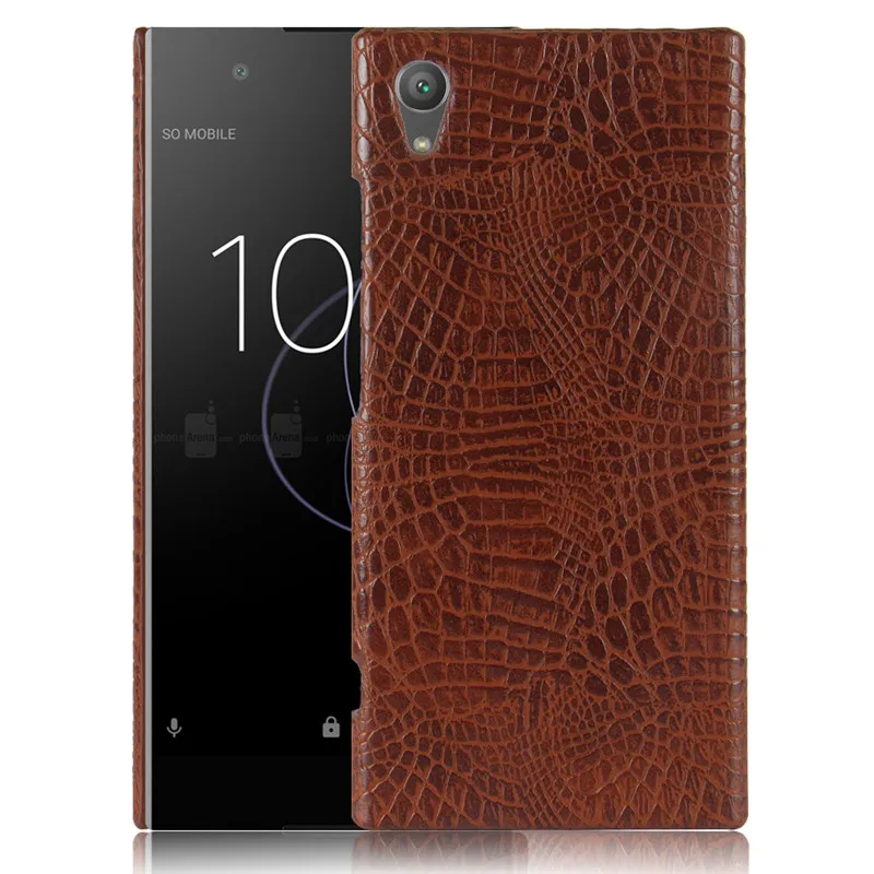 Чехол для Sony XA1 Plus G3412 Жесткий из поликарбоната с крокодиловой текстурой + задняя