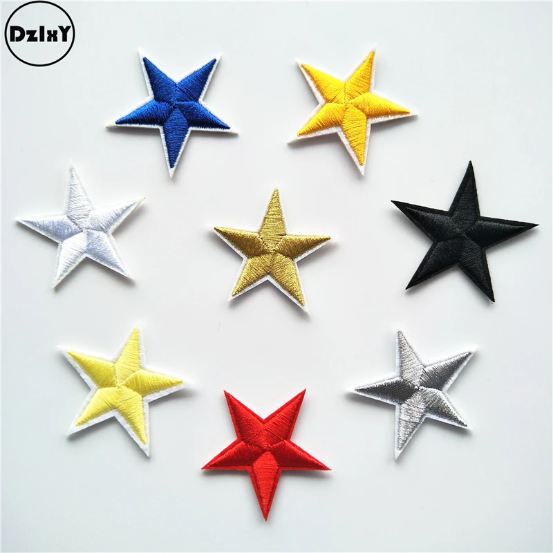 1 шт. нашивки с пятиконечными звездами для вышивки одежды сделай сам полосатая