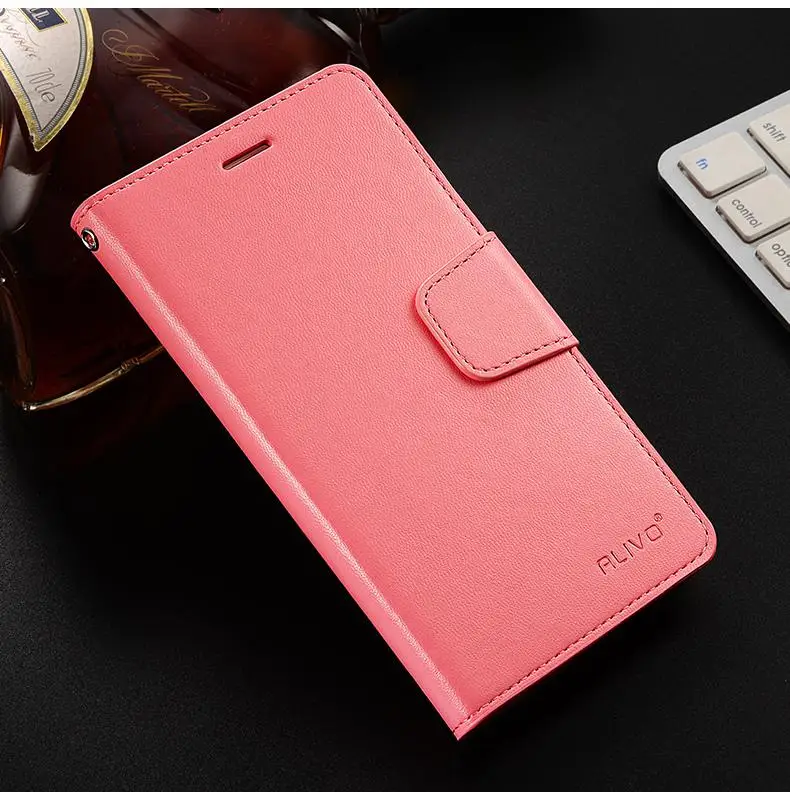 Роскошный кожаный чехол-книжка для Xiaomi Redmi 4X, кожаный чехол-кошелек с подставкой для Xiaomi Redmi 4x - Цвет: pink