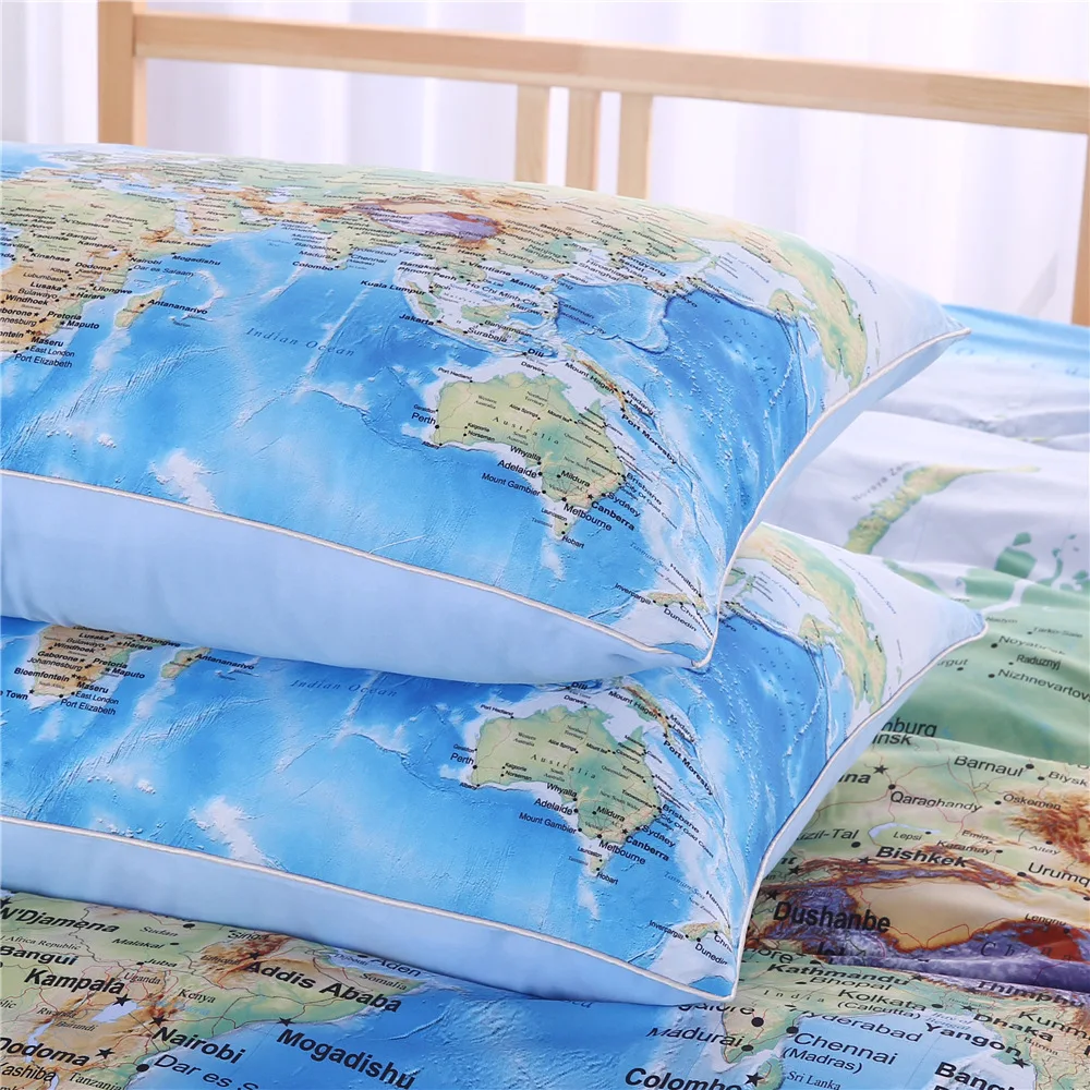 2 шт./компл. Европейская Карта мира наволочка для спальни подарок мальчика