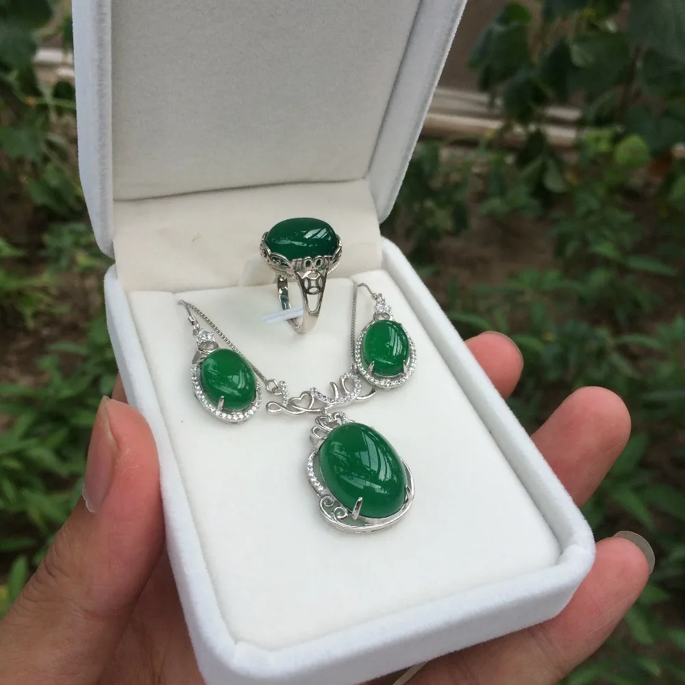 Ожерелье с подвеской в виде капель воды натуральный ледяной цвет три набора