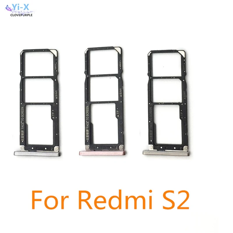 

1PCS SIM Card Tray Holder Micro SD Card Slot Holder Adapter for Xiaomi Redmi S2 / Y2