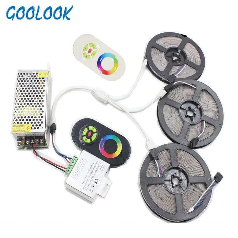 GOOLOOK SMD5050 RGB светодио дный полосы 60 s/m ленты света лента Диодная Водонепроницаемый