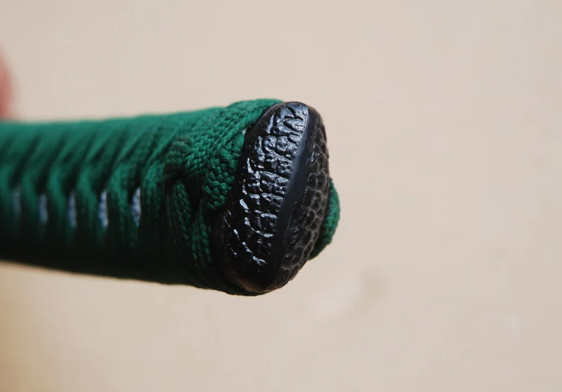 Прямой зеленый шелк Tsuka Ito имитированный белый Rayskin и сплав фучи Кашира для