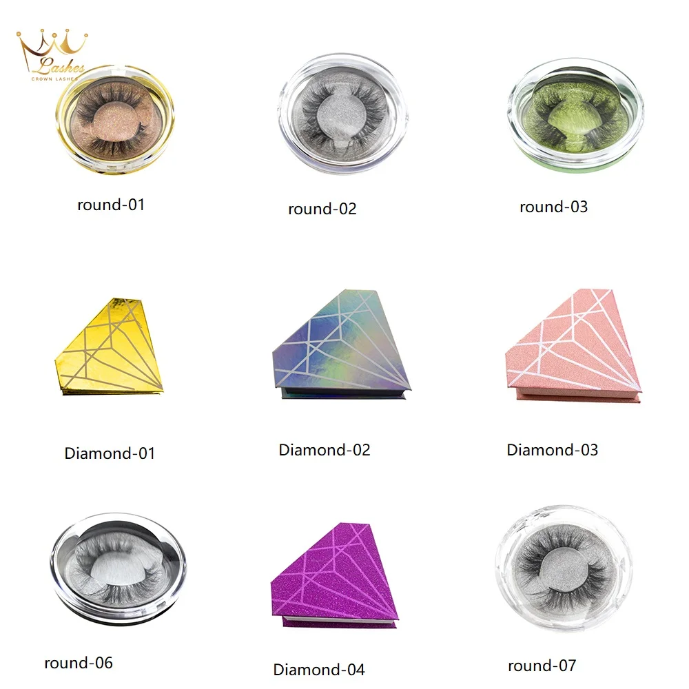 Корона ресниц 3d норковые ресницы накладные оптом упаковочная коробка личный