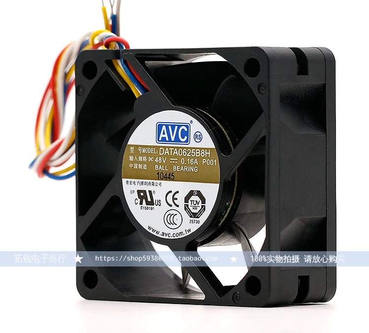 Новый оригинальный вентилятор для AVC DATA0625B8H DC48V 0 16a 60*60*25 мм 6 см | Компьютеры и офис