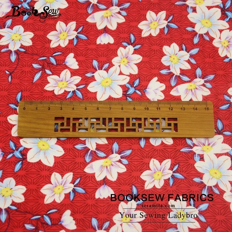 Тканевый поплин Booksew 100% хлопок домашний текстиль цветы мягкая швейная ткань Tecido