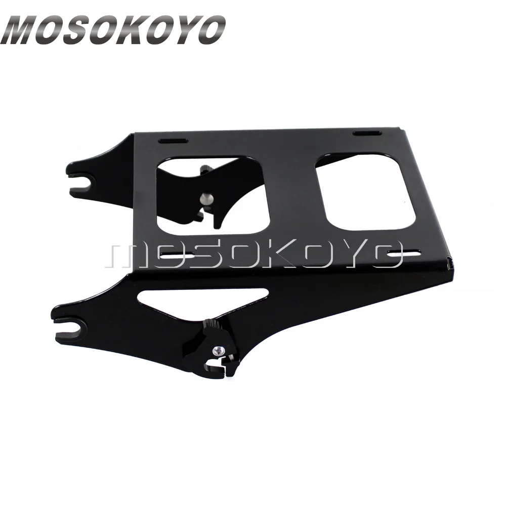 Motorcycle Two Up Detachable Tour Pak Pack Luggage Rack for Harley Touring Road King Street Glide FLHR FLHX 2014-Later Black |