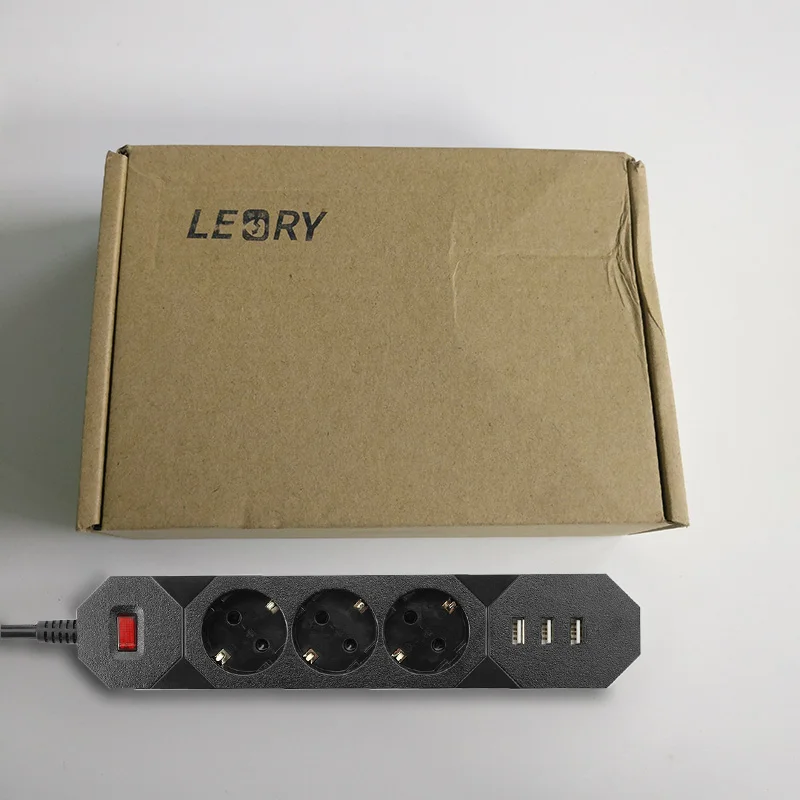CLAITE умная USB лента питания 5 в 250 А 3 порта usb адаптер для зарядки 4000 в 16A 1,8 Вт 3 розетки переменного тока ЕС вилка CE FC-Rohs м