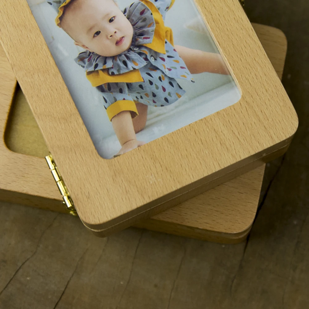Простая деревянная детская фоторамка коробка для хранения зубов новорожденных