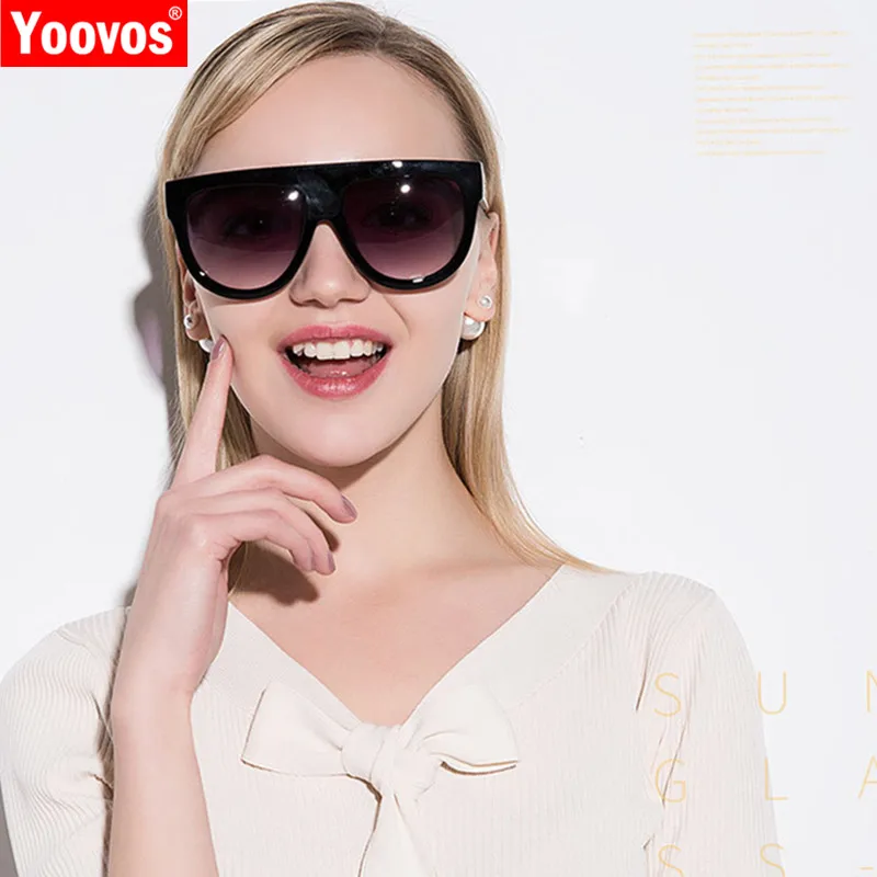 Yoovos 2021 Ретро Солнцезащитные очки женские квадратные большие брендовые