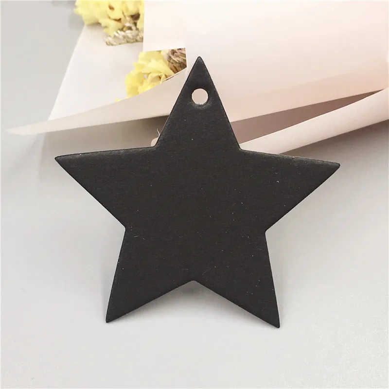 50 шт./лот пятизвездочные бирки из крафт бумаги для ювелирных изделий сделай сам