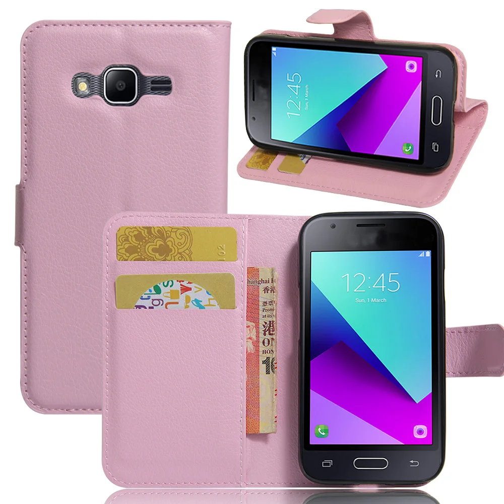 Чехол из искусственной кожи с откидной крышкой для Samsung Galaxy J1 Mini Prime SM J106 стильный