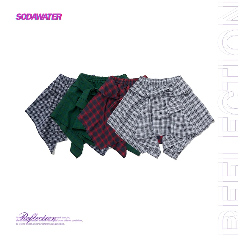 Женская мини юбка SODAWATER летняя уличная ассиметричная с эластичной талией из 100%